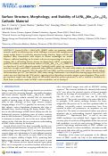 Cover page: Surface Structure, Morphology, and Stability of Li(Ni1/3Mn1/3Co1/3)O2 Cathode Material