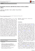 Cover page: Population structure and infectious disease risk in southern Africa