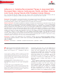 Cover page: Adherence to Guideline‐Recommended Therapy Is Associated With Decreased Major Adverse Cardiovascular Events and Major Adverse Limb Events Among Patients With Peripheral Arterial Disease