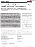 Cover page: Exploring the Pb1−xSrxHfO3 System and Potential for High Capacitive Energy Storage Density and Efficiency