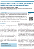 Cover page: Quercetin induces human colon cancer cells apoptosis by inhibiting the nuclear factor-kappa B Pathway