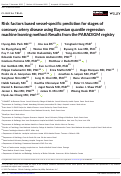 Cover page: Risk factors based vessel‐specific prediction for stages of coronary artery disease using Bayesian quantile regression machine learning method: Results from the PARADIGM registry