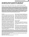 Cover page: Cannabidiol enhances anandamide signaling and alleviates psychotic symptoms of schizophrenia