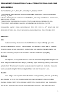 Cover page: Ergonomic evaluation of an alternative tool for cake decorating