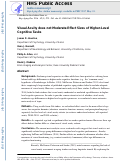 Cover page: Visual Acuity does not Moderate Effect Sizes of Higher-Level Cognitive Tasks.