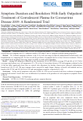 Cover page: Symptom Duration and Resolution With Early Outpatient Treatment of Convalescent Plasma for Coronavirus Disease 2019: A Randomized Trial