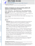 Cover page: Patterns of marijuana use among psychiatry patients with depression and its impact on recovery