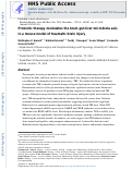 Cover page: Probiotic therapy modulates the brain-gut-liver microbiota axis in a mouse model of traumatic brain injury.