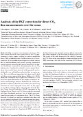 Cover page: Analysis of the PKT correction for direct CO2 flux measurements over the ocean