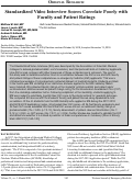 Cover page: Standardized Video Interview Scores Correlate Poorly with Faculty and Patient Ratings