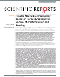 Cover page: Flexible Neural Electrode Array Based-on Porous Graphene for Cortical Microstimulation and Sensing