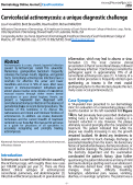 Cover page: Cervicofacial actinomycosis: a unique diagnostic challenge