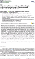 Cover page: Objectively Measured Sitting and Standing in Workers: Cross-Sectional Relationship with Autonomic Cardiac Modulation