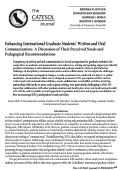 Cover page: Enhancing International Graduate Students' Written and Oral Communication: A Discussion of Their Perceived Needs and Pedagogical Recommendations