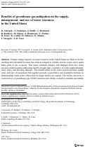 Cover page: Benefits of greenhouse gas mitigation on the supply, management, and use of water resources in the United States