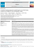 Cover page: A machine learning approach to predicting dry eye-related signs, symptoms and diagnoses from meibography images.