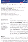 Cover page: Impact of diabetes in the Friedreich ataxia clinical outcome measures study.