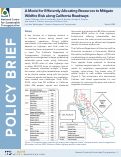 Cover page: A Model for Efficiently Allocating Resources to Mitigate Wildfire Risk along California Roadways