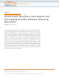 Cover page: Genome-wide association meta-analyses and fine-mapping elucidate pathways influencing albuminuria