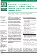 Cover page: Rationale for phosphodiesterase-4 inhibition as a treatment strategy for interstitial lung diseases associated with rheumatic diseases.