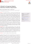 Cover page: A Model for Designing Adaptive Laboratory Evolution Experiments