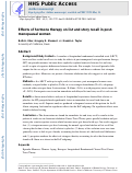 Cover page: Effects of Hormone Therapy on List and Story Recall in Post-Menopausal Women