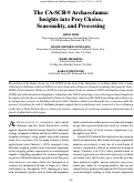 Cover page:  The CA-SCR-9 Archaeofauna: Insights into Prey Choice, Seasonality, and Processing