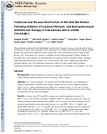 Cover page: Cardiovascular Disease Risk Factors in HIV-Infected Women After Initiation of Lopinavir/Ritonavir- and Nevirapine-Based Antiretroviral Therapy in Sub-Saharan Africa