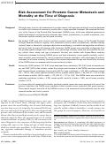 Cover page: Risk Assessment for Prostate Cancer Metastasis and Mortality at the Time of Diagnosis