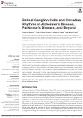 Cover page: Retinal Ganglion Cells and Circadian Rhythms in Alzheimer’s Disease, Parkinson’s Disease, and Beyond