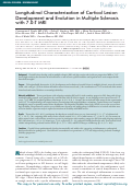 Cover page: Longitudinal Characterization of Cortical Lesion Development and Evolution in Multiple Sclerosis with 7.0-T MRI.