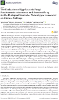 Cover page: The Evaluation of Egg-Parasitic Fungi Paraboeremia taiwanensis and Samsoniella sp. for the Biological Control of Meloidogyne enterolobii on Chinese Cabbage.