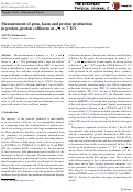 Cover page: Measurement of pion, kaon and proton production in proton–proton collisions at s=7 TeV