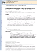 Cover page: Cisplatin-Based Chemotherapy Options for Recurrent and/or Metastatic Squamous Cell Cancer of the Head and Neck