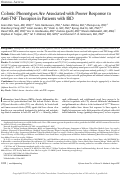 Cover page: Colonic Phenotypes Are Associated with Poorer Response to Anti-TNF Therapies in Patients with IBD.