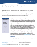 Cover page: Discordant pathologic diagnoses of myelodysplastic neoplasms and their implications for registries and therapies.