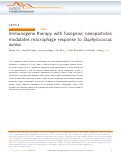 Cover page: Immunogene therapy with fusogenic nanoparticles modulates macrophage response to Staphylococcus aureus