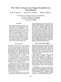 Cover page: The Role of Input and Target Similarity in Assimilation