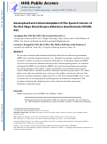 Cover page: Development and cultural adaptation of the Spanish version of the End Stage Renal Disease Adherence Questionnaire (SESRD-AQ).