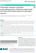 Cover page: Chitinolytic enzymes contribute to the pathogenicity of Aliivibrio salmonicida LFI1238 in the invasive phase of cold-water vibriosis