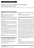 Cover page: Treatment of Uncorrected Refractive Error Improves Vision‐Specific Quality of Life