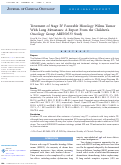 Cover page: Treatment of Stage IV Favorable Histology Wilms Tumor With Lung Metastases: A Report From the Children's Oncology Group AREN0533 Study.