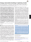 Cover page: Energy conservation involving 2 respiratory circuits