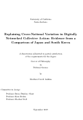 Cover page: Explaining Cross-National Variation in Digitally Networked Collective Action: Evidence from a Comparison of Japan and South Korea