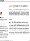 Cover page: PI-3K Inhibitors Preferentially Target CD15+ Cancer Stem Cell Population in SHH Driven Medulloblastoma