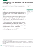 Cover page: Immunophenotyping of Inclusion Body Myositis Blood T and NK Cells