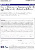 Cover page: Gut microbiota and age shape susceptibility to clostridial enteritis in lorikeets under human care