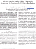 Cover page: A Framework for Sea Level Rise Vulnerability Assessment for Southwest U.S. Military Installationsmework for Sea Level Rise Vulnerability Assessment for Southwest U.S. Military Installations