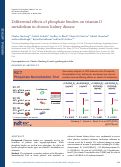 Cover page: Differential effects of phosphate binders on vitamin D metabolism in chronic kidney disease.