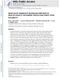 Cover page: Heart rate variability during daytime naps in healthy adults: Autonomic profile and short‐term reliability